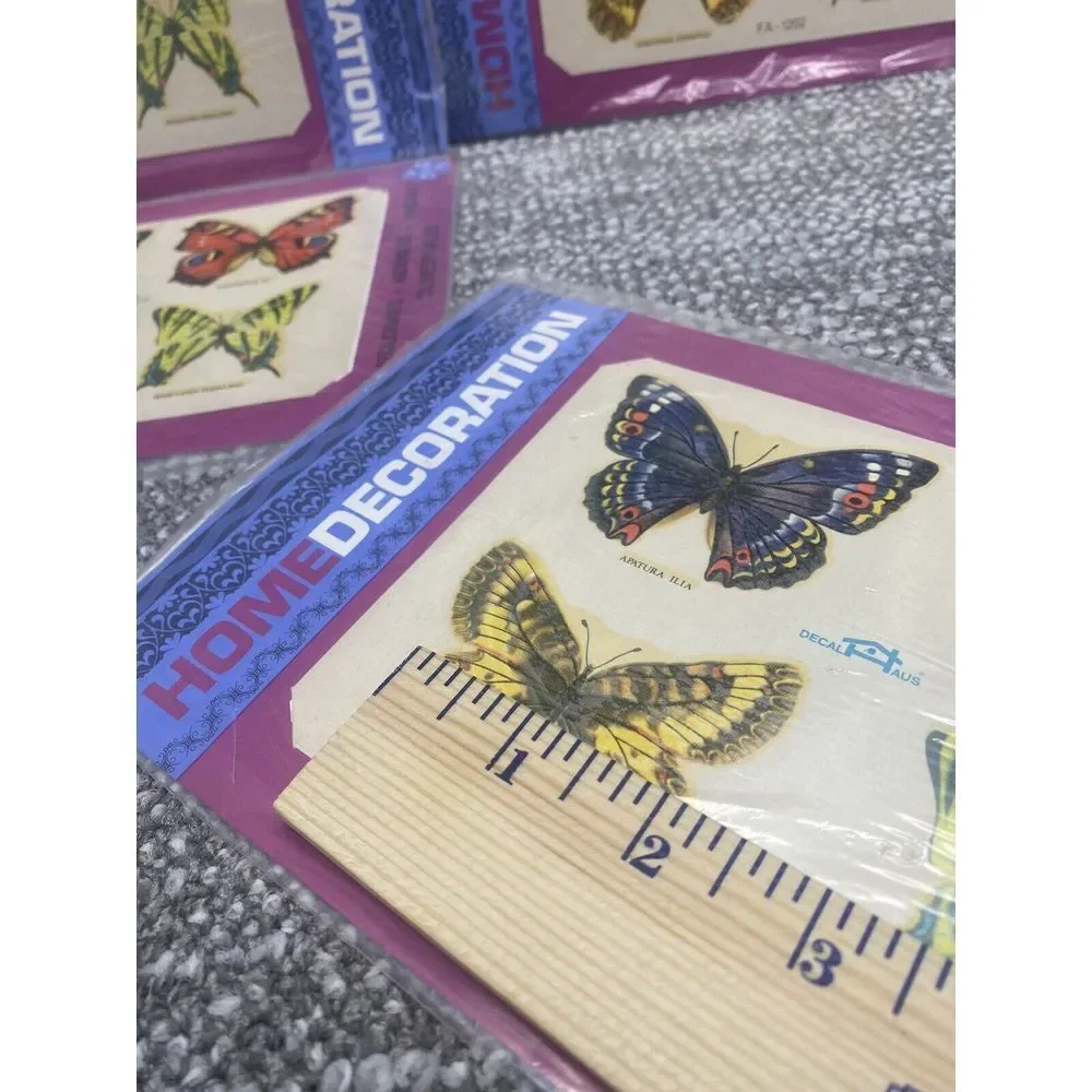 Butterfly Decals Transfers Bathroom Walls Decorations Bedroom VTG HTF‎ Belgium